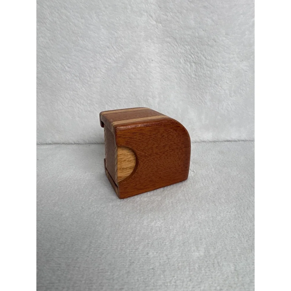 Vintage Secret Puzzle Trinket Box Unisex OS Brown Excellent